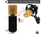 Megadream® Professional 3.5mm Condenser Sound Recording Microphone with Free Shock Mount Ideal for Radio Broadcasting Studio Speech Voice Over Sound Studio R
