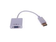 Megadream® White DisplayPort Male to VGA Female Adapter for PC Laptop Projector VGA Monitor TV