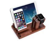 Natural Rosewood Charge Station Megadream® 3 in 1 iWatch Bamboo Wood Charging Dock Charge Station Stock Cradle Holder for iPod iPhone iPad Air Mini Kindle Book
