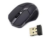 2.4 GHz Wireless Optical Mouse Mice USB 2.0 Receiver for PC Laptop Black yks