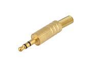 3.5mm 3 Pole Stereo Audio Male Jack Plug Connector Solder Part For Headphone