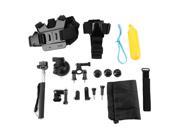 9 in 1 Head Chest Monopod Pole Mount Kit Accessories For GoPro 2 3 4 Camera