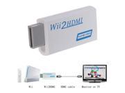 Wii To HDMI 1080P Upscaling Converter Adapter with 3.5mm Audio Output white