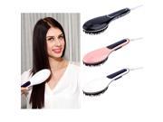 Hot Electric Hair Straightener Comb LCD Iron Brush Auto Hair Massager Tool