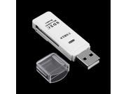 2 in 1 High Speed USB 2.0 SDXC TF T Flash Memory Card Reader Adapter White