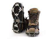 OUTAD 18 Teeth Stainless Steel Hiking Traction Cleats Crampons for Snow and Ice