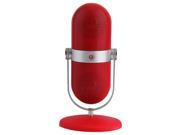 Vintage Microphone Shaped Portable Wireless Bluetooth Speaker Stand TF Card