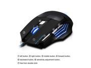NEW Zelotes 5500 DPI 7 Button USB LED Light Optical Wired Gaming Mouse for Pro Gamer BLACK