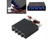 3.5inch PC HDD CPU 4 Channel Fan Speed Controller Led Cooling Front Panel FF