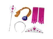 Halloween Girl Snow Queen Princess Crown Hair Piece Wand Gloves Cosplay