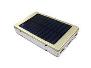 8000mAh Portable Emergency Super Solar Charger Dual USB External Battery Power Bank For Mobile Phones Tablets gold