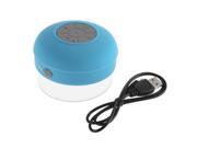 Portable Waterproof Wireless Bluetooth Handsfree Mic Suction Speaker Subwoofer Shower Car Receive Call Music Suck Mic blue