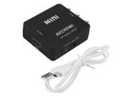 Composite AV CVBS 3RCA to HDMI Video Converter Adapter 1080p Up Scaler Black Device Delivering High definition Images