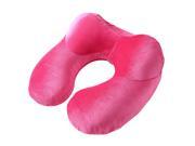 New U Shape Travel Pillow for Airplane Inflatable Neck Pillow Travel Accessories Comfortable Pillows for Sleep Home Textile rose red