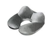 New U Shape Travel Pillow for Airplane Inflatable Neck Pillow Travel Pillows silver gray