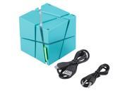 Rubik s Cube Wireless Bluetooth Speaker w Colorful LED Light FM Music Mini blue