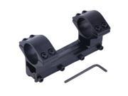 Black Aluminum Extra Strong Shock Absorption Ability Integrated Dual Ring Round Top Dovetail Torch Scope Mount 11mm Rail