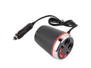 Portable CUP Car Charger Bluetooth Car HandsFree Cigarette Lighter Adapter red and black