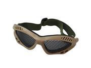 New Tactical Outdoor Steel Mesh Eyes Protective Goggles Glasses Eyewear