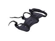 Magideal Cow Leather Shooting Archery Arm Guard Bow Protect 3 Straps Black