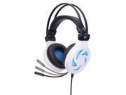Luminescence Type Gaming Headsets Stereo Bass Wired Ear Headphones For PC white