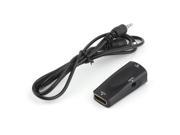 HDMI female to VGA Converter Adapter 1080P With Audio Cable For PC TV black