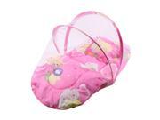 Foldable New Baby Cotton Padded Mattress Pillow Bed Mosquito Net Tent PINK
