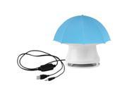 Umbrella Shaped Stereo Multimedia Speaker LED Light Music for Phone PC blue