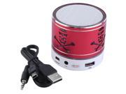 S809 Mini Wireless Bluetooth Speaker with TF Card Slot For Phone Laptop PC red