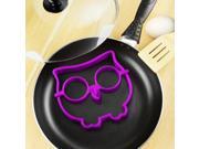 Breakfast Silicone Fried Egg Mold Pancake Egg Ring Shaper Funny Cooking Tool Purple Owl