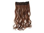 Fashion 3 4 Full head Clip In Hair Extensions Straight Curly With 5 Clips Long Light Borwn Curly Hair