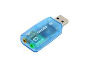 USB 1.1 Mic Speaker Surround Sound 7.1 CH 3D Audio Card Adapter for PC Laptop
