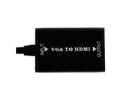 Black VGA Input to HDMI Output Adapter Video Converter Adapter AV TV Cable FF