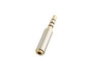 Gold 2.5mm Female to 3.5mm Male Audio Stereo Headphone Jack Adapter Converter