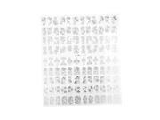108Pcs 3D Silver Flower Nail Art Stickers Decals Stamping DIY Decoration Tool