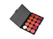Multi colored 15 Colors Makeup Palette Cosmetic Gloss Lipstick Lip of One Set