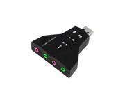 New Virtual 7.1 Double Channel USB 2.0 3D Audio Sound Card Adapter Mic Speaker