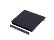 New External USB 2.0 Enclosure Caddy Case For 9.5mm ODD HDD Drive Black FF