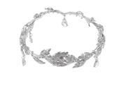 Elegant Bridal Rhinestone crystal prom hair chain forehead band Headpiece