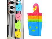 Multi Purpose Plastic Smile Face Hanging Storage Basket Rack Organizer