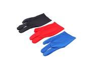 Hot 1 Pair Spandex Snooker Billiard Cue Glove Pool Three Finger Accessory