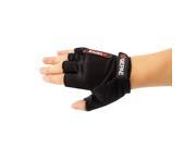 Outdoor Durable Cycling Equipment Black Half Finger Gloves QG035