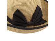 Women s Wheat Braid yellow Medium Multi Weave with a Bow Visor Hat B444
