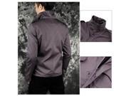 Korean Fashion Men Casual Jacket Slim Collar Drawstring Waist Top Coat