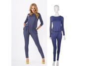 Fashion Women s Jumpsuit Boat Neck Long Sleeve Party Bodycon Playsuit Rompers