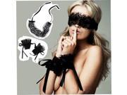 Women s Sexy Lingerie Black Lace Eye Covers With 1 Pair Hand Cuff Wrap Gloves