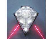 Bicycle Tail Rear Waterproof Rechargeable LED Laser Light Taillight Diamond