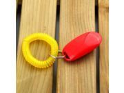 Dog Pet Click Clicker Training Obedience Agility Trainer Aid Wrist Strap