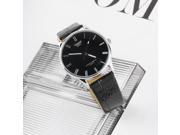 PU Leather Stainless steel Quartz Roman numeral Couple Wrist watch man