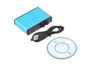 USB 6 Channel 5.1 Audio External Optical Sound Card Adapter For PC Laptop Skype blue